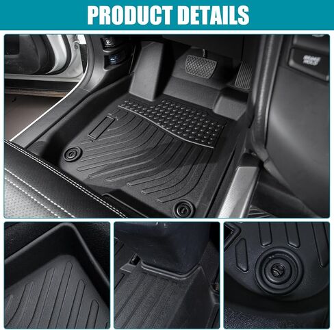 سجادات أرضية السيارة مناسبة لجميع الأحوال الجوية متوافقة مع 2017 2018 2019 2020 Genesis G80 RWD، مجموعة بطانات السجاد المطاطية TPE الملائمة حسب الطلب (أسود) in Kuwait