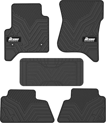 Floor Mats Compatible with 2014-2018 Chevy Silverado Sierra Tahoe Yukon, Black Nylon Flooring Protection Interior Carpets by IKON MOTORSPORTS, 2015 2016 2017 in Saudi Arabia