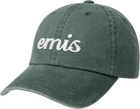 EMIS قبعة بيسبول الصباغ خمر شعار قابل للتعديل للجنسين عارضة الشارع الشهير قبعة خضراء in Saudi Arabia