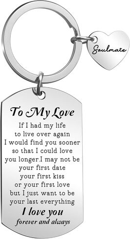 Soulmate Gifts for Her Him Boyfriend Husband Girlfriend Wife to My Love Keychain Couples Keychains for Women Men Valentines Day Anniversary Christmas I Love You Romantic Gifts in Saudi Arabia