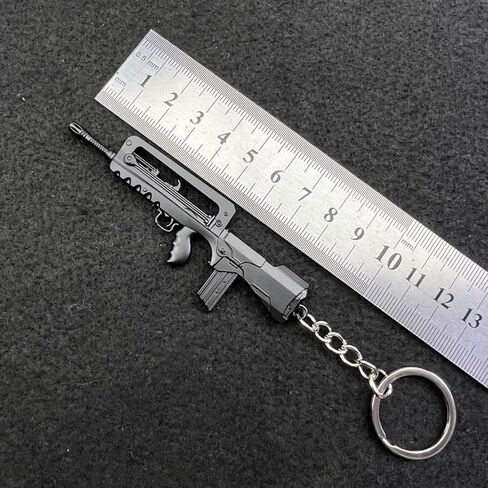 Generic 9cm Mini FAMAS Sub-machine Gun Model Keychain Collection, Black in Saudi Arabia