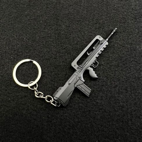 Generic 9cm Mini FAMAS Sub-machine Gun Model Keychain Collection, Black in Saudi Arabia