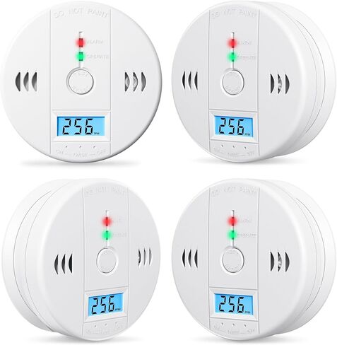 Carbon Monoxide Detectors Battery Powered, Carbon Monoxide Alarm with LED Digital Display, CO Alarm with Human Alarm Sounds and Test Button for Home Kitchen Restaurant Hotel Office(3 Pack) in Saudi Arabia