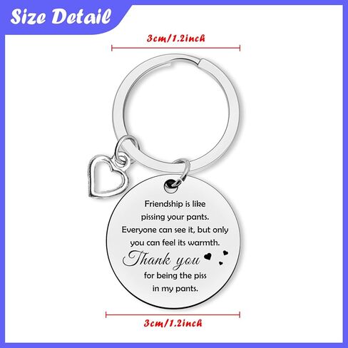 Dabihu Funny Friendship Keychain Birthday Gifts for Best Friends Appreciation Gift for Friend Women Men True Friends Long Distance Friendship Gifts Graduation Christmas Wedding Gift for Friend Sister in Saudi Arabia