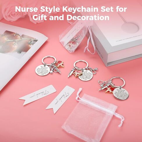 75 PCS Stainless Steel Nurse Keychains, May You Be Inspirational Gifts Set for Nurses with Organza Bags, Motivational Key Rings for Nurse Appreciation Days, Gifts for Friends, Family and Colleagues in Saudi Arabia