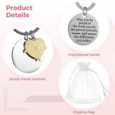 75 PCS Stainless Steel Nurse Keychains, May You Be Inspirational Gifts Set for Nurses with Organza Bags, Motivational Key Rings for Nurse Appreciation Days, Gifts for Friends, Family and Colleagues in Saudi Arabia