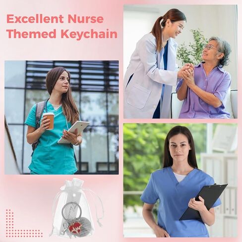 75 PCS Stainless Steel Nurse Keychains, May You Be Inspirational Gifts Set for Nurses with Organza Bags, Motivational Key Rings for Nurse Appreciation Days, Gifts for Friends, Family and Colleagues in Saudi Arabia