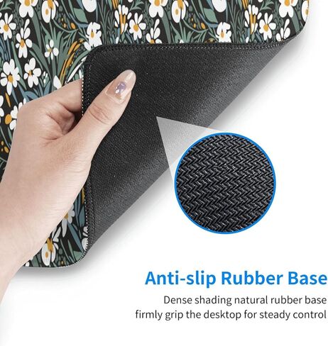 Large Mouse Pads for Desk, Extended Floral Gaming Mousepad for Women Office Gifts, Funny XL Big Stitched Waterproof Nonslip Flower Computer Mats Deskmat for Keyboard and Laptop, 31.5 * 11.8 in in Saudi Arabia