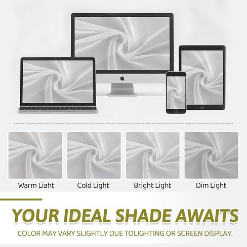 Extra Long Sheer Curtains, Grommet Light Flitering High Ceiling Two Story Curtains for Living Room(White, 1 Panel, 52"X204") in Kuwait