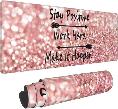 Large Mouse Pads for Desk, Extended Floral Gaming Mousepad for Women Office Gifts, Funny XL Big Stitched Waterproof Nonslip Flower Computer Mats Deskmat for Keyboard and Laptop, 31.5 * 11.8 in in Saudi Arabia