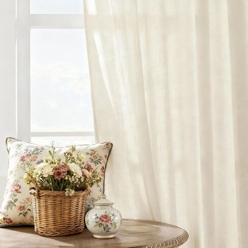 Natural Linen Blend Curtain Fabric Sample Booklet, Customizable in 38 Colors & Any Size | Header Styles | Blackout Lining | Memory Pleated （38 Colors, 4" W x 6" L ） in Saudi Arabia