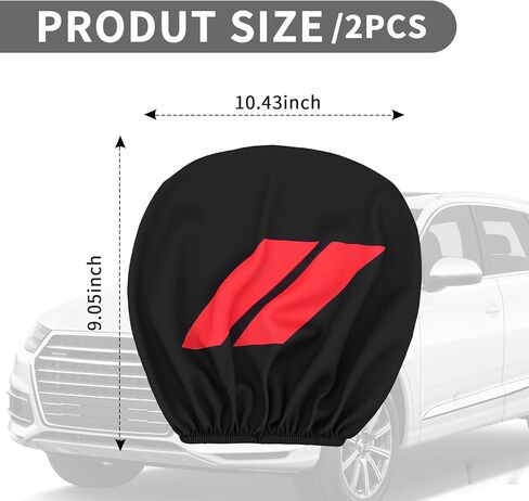 قطعتان من غطاء مسند رأس السيارة من البوليستر الناعم، أغطية مسند رأس أنيقة للسيارات كحماية وتزيين لمساند الرأس، غطاء مسند رأس عالمي لملحقات السيارة الداخلية in Kuwait