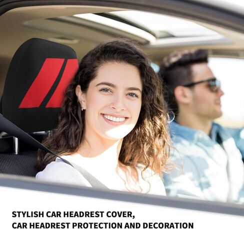 قطعتان من غطاء مسند رأس السيارة من البوليستر الناعم، أغطية مسند رأس أنيقة للسيارات كحماية وتزيين لمساند الرأس، غطاء مسند رأس عالمي لملحقات السيارة الداخلية in Kuwait