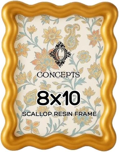 إطار صورة من الراتنج الذهبي مقاس 8 × 10 من كونسيبتس مع زجاج مقسى (عبوة من قطعة واحدة) in Kuwait