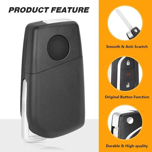 Yewong Keyless Remote Flip Car Key Fob Fit for Toyota RAV4 2019 2020 2021 2022 2023 FCC: GQ4-73T P/N: 89070-0R300 314MHZ H Chip 3 Buttons in Saudi Arabia