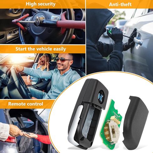 Yewong Keyless Remote Flip Car Key Fob Fit for Toyota RAV4 2019 2020 2021 2022 2023 FCC: GQ4-73T P/N: 89070-0R300 314MHZ H Chip 3 Buttons in Saudi Arabia