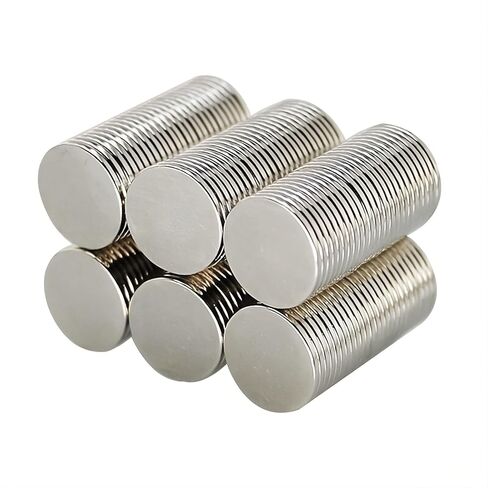 Neodymium Round Disc Magnets 15x1.5mm Slim - Rare Earth Magnetic Sticker Office Holder Fastener for Crafts DIY Scrabooking Fridge - Circular 3/5x1/16 inch Thin Magnet Disk (50 Pack) in Kuwait