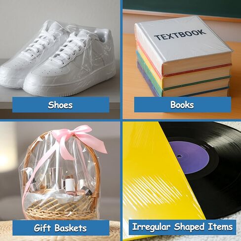 Plastic Shrink Wrap Bags for Soaps Shoes Gift Baskets – Clear Heat Shrink Wrap Bags for Bath Bombs CD Books Candles Heat Shrink Packaging by Mandala Crafts 500 PCs 6 X 6 Inches in Kuwait