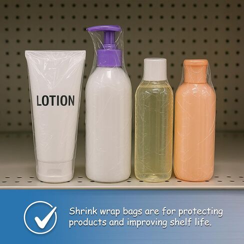 Plastic Shrink Wrap Bags for Soaps Shoes Gift Baskets – Clear Heat Shrink Wrap Bags for Bath Bombs CD Books Candles Heat Shrink Packaging by Mandala Crafts 500 PCs 6 X 6 Inches in Kuwait