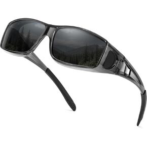 FIMILU Fit Over النظارات الشمسية للرجال، نظارات مستطيلة مستقطبة مضادة للوهج عصرية مصممة للسفر in Kuwait