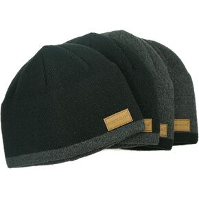 مجموعة من 4 قبعات شتوية للجنسين قبعات متماسكة دافئة للجري والتزلج وركوب الدراجات (قطعتان باللون الأسود + قطعتان باللون الرمادي الداكن) in Kuwait