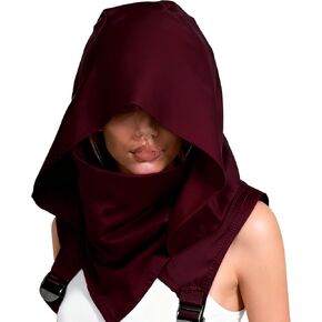وشاح بقلنسوة من HIBIRETRO Cyberpunk Rogue Cow، زي شتوي لتدفئة الرقبة، قبعة رأس بقلنسوة لحفلات الهالوين والارتداء اليومي in Kuwait
