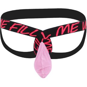 ohyeahlady Jock Strap for Men Low Rise Briefs Thong Underwear Breathable Athletic Supporters for Men Printed in Kuwait