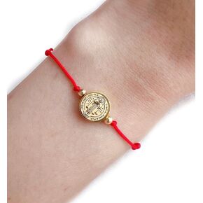 Saint Benedict Bracelet, Saint Benedict Medal Bracelet, Saint Benedict Medal, Saint Benedict, Brazalete San Benito, Handmade in Kuwait