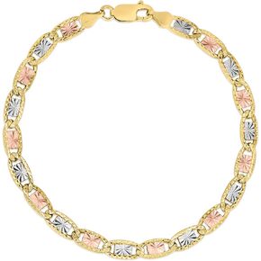 سوار أو خلخال من سلسلة فالنتينو من الذهب ثلاثي الألوان عيار 10 قيراط 4.2 ملم من فلوريو in Kuwait