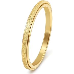 حلقات فيدجيت للنساء والرجال والأطفال من الفولاذ المقاوم للصدأ حلقة دوارة للقلق للنساء وتخفيف التوتر والقلق حلقة دوارة 2 مم in Kuwait