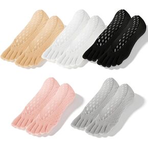 5 Pairs Ortho Toe Compression Socks, Bunion Toe Alignment Relief Socks Toe Yoga Sock Toe Sock for Women No Show Low Cut Five Finger Sock for Women & Men in Kuwait