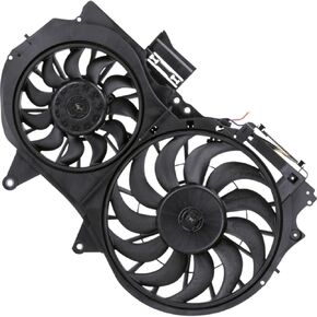 for Audi A4 Quattro 2002 2003 2004 2005 2006 2007 2008 2009 Replacement 8E0 121 207 F, 8E0 959 455 K, 8E0 959 455 N Dual Radiator and Condenser Fan Assembly 1 X in Saudi Arabia