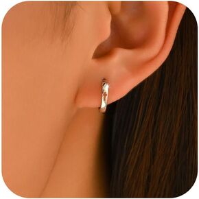 XAYAH 925 Sterling Silver Cross Hoop Earring for Women Faith Hope Huggie Hoops Hypoallergenic Earrings to Daughter Mom Dainty Hollow Cross Ear Cuff Earrings Christian Religious Easter Jewelry Gifts in Kuwait