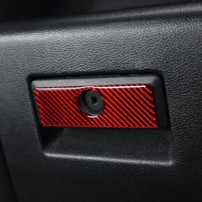 BETTERHUMZ Glove Box Handle Switch Cover Trim Compatible with Ford F150 Raptor 2015-2020 Carbon Fiber Center Consoles Decorative Sticker Car Interior Accessories (Black) in Saudi Arabia
