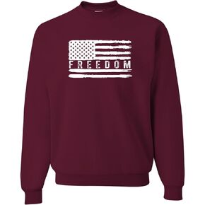 Go All Out Flag Freedom USA United States Of America Pride Mens Youth Sweatshirt Crewneck in Kuwait