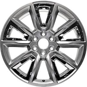 New 22 Inch 22" 22x9" Premium Hyper Grey with Chrome Inserts and Machined Aluminum Alloy Wheel Rim for 2015-2019 Chevrolet Tahoe and Suburban | ALY05696U78N in Kuwait