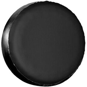 Custom Spare Tire Cover - Personalized PU Wheel Protector with Your Text/Image - Water & Dust Resistant Fit for Jeep, SUV, RV, Trailer, PureBlack-15 Inch in Kuwait