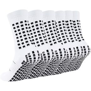 DandyChic Men's Grip Soccer Socks 3 Pairs Non Slip Pads for Football Basketball Sports Socks in Kuwait