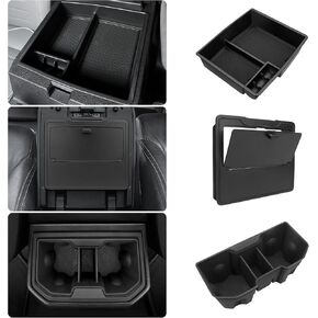 Center Console Organizer Fit For Toyota Tacoma 2024 2025 Center Console Organizer Tray+Armrest Hidden Storage Box+Rear Silicone Cup Holder Inserts for Tacoma Accessories 2025 Interior 3PCS in Kuwait