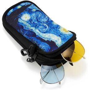 النظارات الشمسية حالة لينة زيبر حالة النظارات المزدوجة مع 2 المقصورات 1 مشبك الحزام in Kuwait