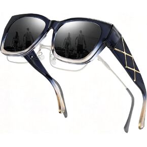 LVIOE Polarized Fit Over Sunglasses for Women Men Oversized Square Over Glasses Sunglasses with UV Protection in Kuwait