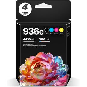 936e 936XL Ink Cartridges 4 Pack with Chip: Compatible with HP 936 936e 936XL Ink Cartridges with HP OfficeJet Pro Wide Format 9730e Pro 9110 9120 9122 9125 9128 9130 9135 9730 Printers( B/C/M/Y) in Kuwait