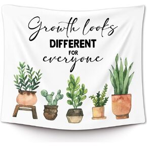 يبدو نمو IIDEA مقاس 60 × 50 بوصة مختلفًا لكل شخص، نسيج للصحة العقلية، معلق على الحائط النباتي الملهم، ديكور حائط من القماش لغرفة النوم والفصل الدراسي وركن القراءة في المكتب in Kuwait