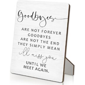in Loving Memory Sign, Goodbyes are Not Forever Memorial Wooden Stand Sign 5"X7", Memorial Decorations for Loss of Loved One, Funeral Table Decorations for Table (5x7 Inch) in Saudi Arabia