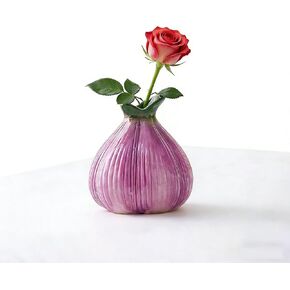 Cute Flower Holder for Roses, Small Garlic Flowers Vase Decorative Table Centerpiece for Home Office Desk Dining Table Decor, Ideal Gift for Housewarming Mother's Day in Kuwait