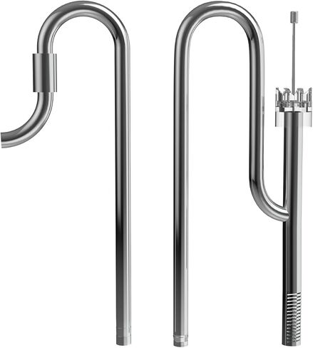 FZONE Aquarium Stainless Steel Skimmer Lily Pipes Inflow and Outflow with Spin Skimmer and Adjustable Rod for Aquarium Filter 5/8''(16/22mm) Tubing in Kuwait