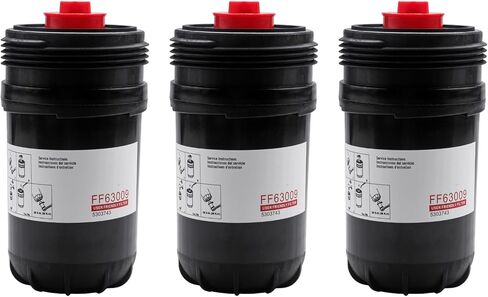 فلتر الوقود FF63009 يناسب محركات الديزل Cummins B & L 6.7L، عنصر ترشيح FF63054NN 10 ميكرون، متوافق مع أطلس كوبكو، دوسان، JCB، مركبة Wirtgen، استبدال #5303743 FF63008 FH22168 in Saudi Arabia