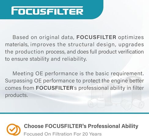FOCUSFILTER L9684F, FS19684E OEM Grade Fuel Filter, Compatible with Kenworth Cummins ISX15 Detroit Diesel, Replaces 1822638C91, 1842638C92, 1842638C91, 1841393C1, CS9970, PF7779, 86719, 33719, P550657 in Kuwait