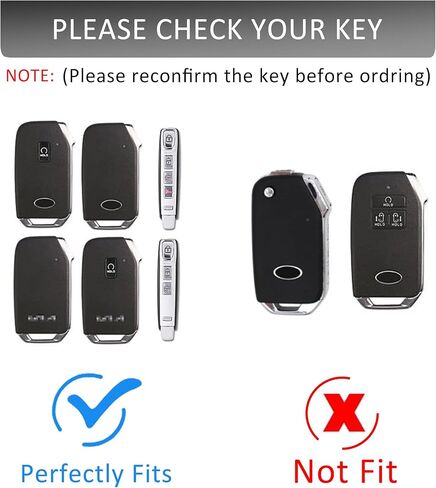 Key Fob Cover with Heavy-duty Keychain for Kia K5 Forte NIRO Sportage Soul Seltos Sorento Telluride (Orange) in Saudi Arabia