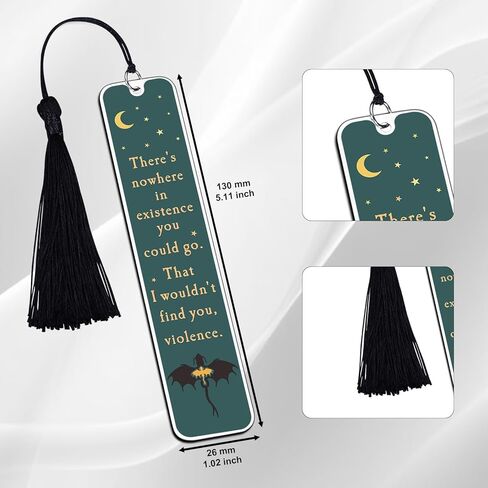 4th Merch Dragon Wing Bookmark, Book Lover Gifts for Teen Girls Women, Romantasy Merch, Valentines Gifts for College Boys, Dragon Gift for Teens, There's Nowhere in Existence You Could Go Bookmark in Saudi Arabia
